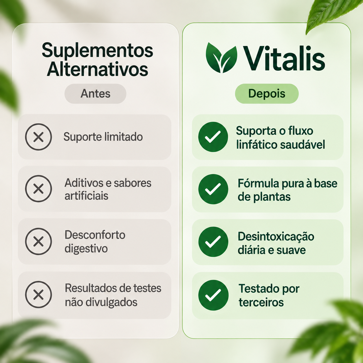Vitalis DrenaFit - garantia de 30 dias
